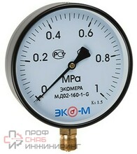 Манометр рад МД02 0-0,6МПаДк160 G1/2" ст ЭКОМЕРА МД02-160-G-0,6МПа