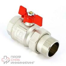 Кран НВ 1/2" с разъемным соединением, полнопроходной, бабочка Uni-fitt Etalon