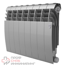 Радиатор биметаллический Royal Thermo BiLiner 350 /Silver Satin (серебро) (6 секций)  350 мм