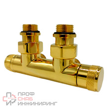 Узел угловой SR Rubinetterie Tondera 1/2"х3/4" Е золото