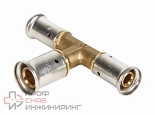 Тройник 26-32-26, Henco P, 12, пресс-пресс, латунь