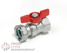 Кран шаровой 3/4"x3/4" В-В с рукояткой бабочка, латунь Giacomini