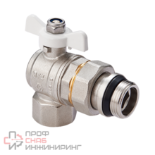 Кран-американка угловой с кольцом MVI 1/2" вн.-нар. бабочка