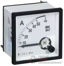 Амперметр IEK Э47 96х96мм 50А кл. точн. 1.5 IPA20-6-0050-E