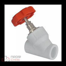 Клапан PP-R белый запорный 20х45гр VALFEX 10174020 127-0184