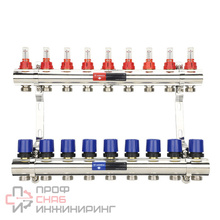 Коллекторные группы из латуни с расходомерами и регулирующими клапанами Varmega VM15409