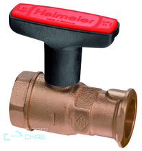 Кран шаровой с обратным клапаном Globo P-S внутренняя резьба\фланец 1' DN 25 Kvs = 8 м3/ч Tmax = 90°C PN16