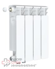 Радиатор биметаллический Rifar Base Ventil 350/4, левое подключение (без H-образного узла)