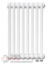 Трубчатый радиатор ТЕПЛОФОРТ трехтрубный, габаритная высота секции 575 мм (межосевое расстояние 500мм)  16 секций, нижнее подключение ½”, термовставка, цвет белый глянец