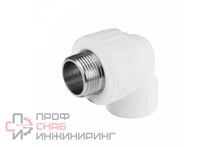 Угольник PP-R VALFEX белый комбинированный Дн32х1/2" НР