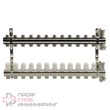 Блок коллекторный Kromwell с термостатическими вставками и запорными клапанами 1"x3/4"x12