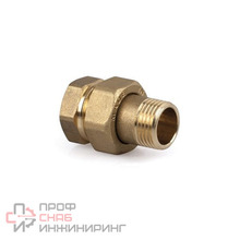 Соединитель прямой SR Rubinetterie, латунный "Американка" 1/2"
