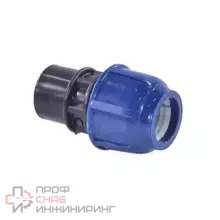 Муфта РосТурПласт ПЭ компресс Дн32х1/2" ВР Ру16 11488
