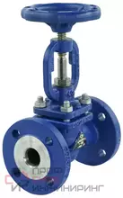 Клапан запорный сальниковый DN.ru VSO2130M-F-S Ду40 Ру40, фланцевый, корпус - сталь GS-C25, уплотнение - металл, управление - штурвал