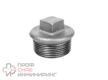Заглушка Fittex PLUS чугун оцинкованная Ду20 (3/4") НР