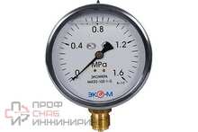 Манометр Экомера рад гидр МД93 0-1,6МПа (0-16 бар) Дк100 G1/2" глиц нерж