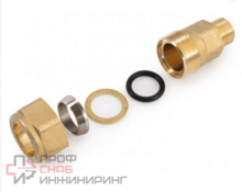 Резьбозажимное 25-1" General Fittings 2100, обжим-резьба, нар., евроконус, с ниппелем
