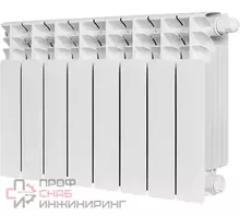Радиатор отопления Stout SRB-3320-035008 STOUT TITAN VENTIL 350 8 секций радиатор биметаллический нижнее правое подключение (белый RAL 9016)