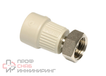 Соединитель комбинированный Wavin Ekoplastik SZM02020XX PPR с накидной гайкой