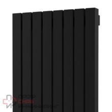 Стальной вертикальный радиатор отопления Warmmet Power 60V длина 750 мм секций 8 цвет черный тип подключения: нижнее правое