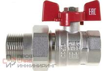 Кран шаровой IVANCI Stable с разъемным соединителем, бабочка, внут.нар. резьба 3/4" IVC.101227.N.04