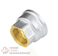 Муфта латунь переходная Ду50х40 м/м никель Aquasfera 9019-13