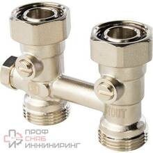 Узел нижнего подключения радиатора Stout SVH-0001-000020 прямой с регулируемым байпасом 3/4"