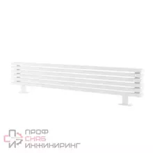 Стальной напольный радиатор отопления Warmmet Luxe 60HN ширина 1500 мм секций 4 цвет белый тип подключения: нижнее правое