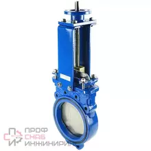 Задвижка шиберная DN.ru GVKN1331N-2W-Fb-ISO Ду250 Ру10 двусторонняя, межфланцевая, шпиндель - невыдвижной, корпус - чугун GGG40, шибер - нержавеющая сталь 304, уплотнение - NBR, с ISO-фланцем и голым штоком, круглый шток 22, F14