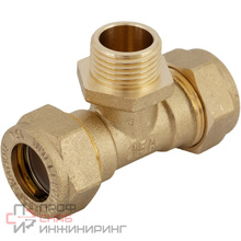 Тройник компрес. 15 х 1/2 х 15 ц/ш/ц TIM