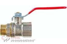 Кран шаровой РосТурПласт ручка рычаг латунь внутренняя/наружная резьба 2" PN25 никель