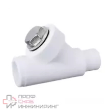 Фильтр PP-R белый сетчатый Ду25х45гр вн/нр пайка РосТурПласт