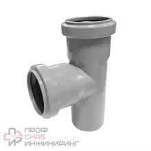 Тройник РосТурПласт PP-H серый б/н Дн50х50х87гр в/к