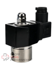 Клапан электромагнитный DN.ru VS331-NT-NC-24VAC 1/8" Ду6 Ру10 прямого действия двухходовой, корпус - сталь нержавеющая 304, присоединение - внутренняя резьба, уплотнение - NBR, нормально-закрытый, катушка - 24В AC