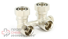 Узел угловой UNI-FITT НВ 3/4"EK х 3/4"EK радиаторный со встроенными кранами и байпасом