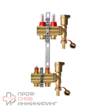 Комплект коллекторов Ридан FHF-2RF set с расходомерами, кронштейнами и воздухоотводчиками, 2 контура
