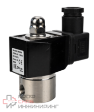 Клапан электромагнитный DN.ru VS331-VT-NC-220VAC 1/4" Ду8 Ру10, соленоидный двухходовой, корпус - нержавеющая сталь уплотнение - Viton, резьбовой, нормально-закрытый, прямого действия, катушка - 220В