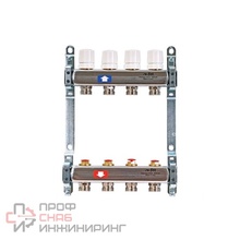 Коллекторная группа Uni-Fitt 1" х 6 выходов 3/4" с балансировочными и термостатическими вентилями без конц, нерж. cталь