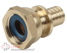 Переходник 20-1/2", Sanext, надвижная гильза-резьба, вн., латунь, с накидной гайкой