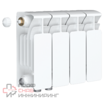 Радиатор биметаллический Rifar Base Ventil 200/4, левое подключение (без H-образного узла)