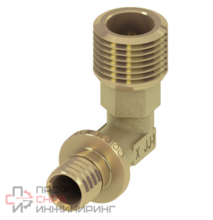 Уголок соединительный с ниппелем, TECE, 16х1/2'', латунь
