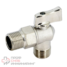 Кран Uni-Fitt Н 1/2" для подключения бачков / смесителей, никелированный