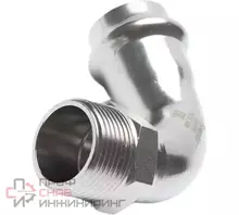 Угольник-переходник ВПр-НР, 18хG1/2, из нержавеющей стали SUS 304