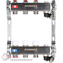 Коллектор из нержавеющей стали ROMMER RMS-3201 3 выхода