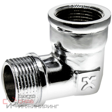 Угольник IVANCI хромированный, внутренняя - наружная резьба 1/2" IVC.104092Cr.N.03