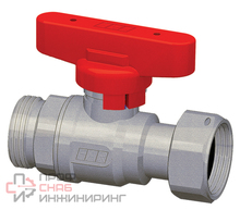 Шаровой кран FAR хромир. 3/4' НР-накидн.гайка бабочка красный