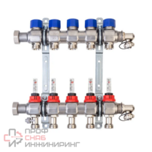 Коллектор для теплых полов Hansa FBH 63 тип 25-С с расходомерами (11 контуров)