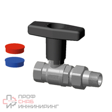 Кран шаровой FAR хромир. 1/2' ВР-американка высокий черный