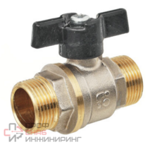 Кран шаровой Баз 11Б27п1 Dn15 Pn40 нр/нр бабочка никель, серия Standart