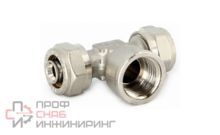 Тройник Uni-fitt обжим-В-обжим 26 х 3/4' x 26 никелированный